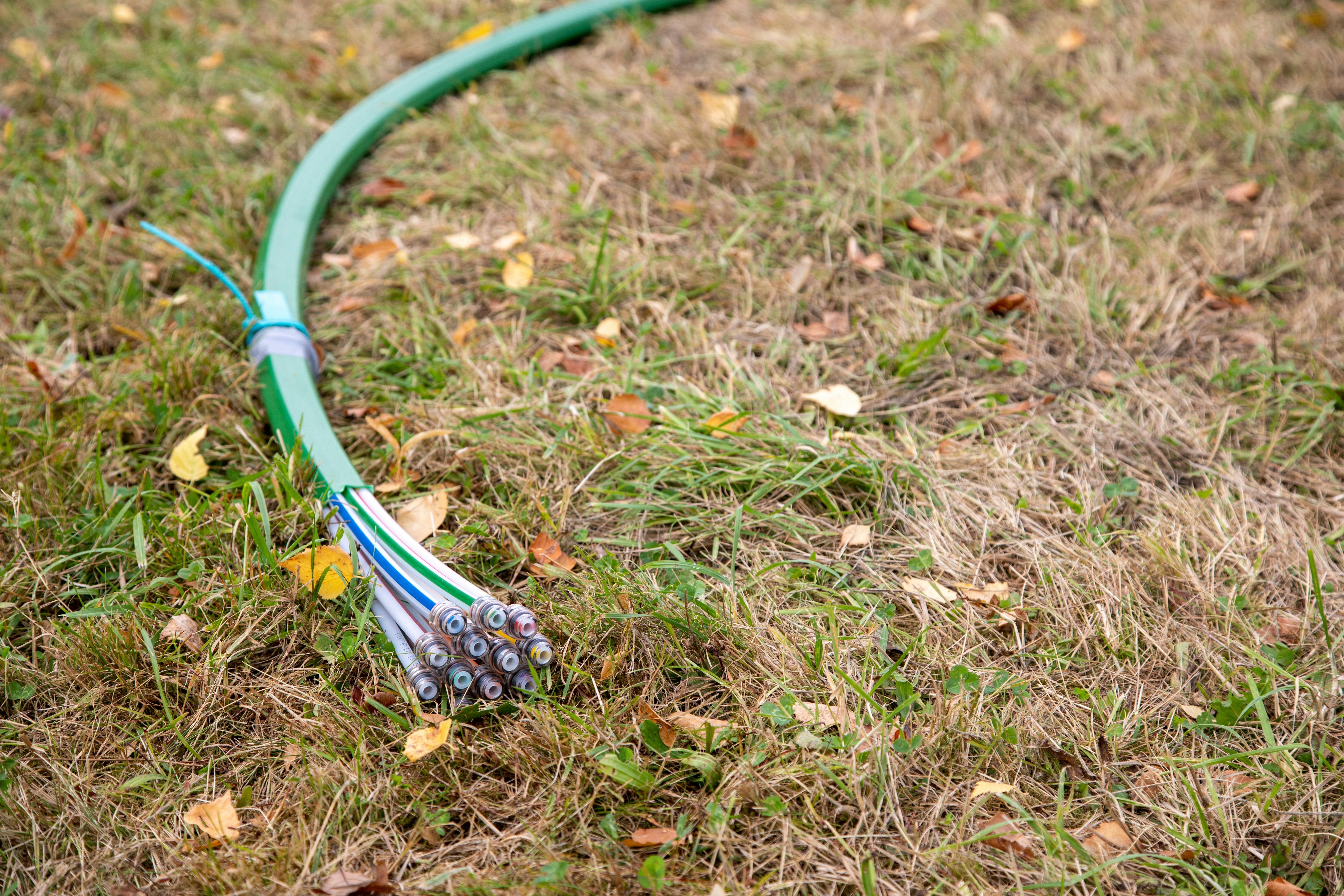 Technician working on Fiber Optic Cables